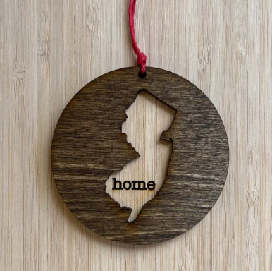NJ Home Wood Ornament