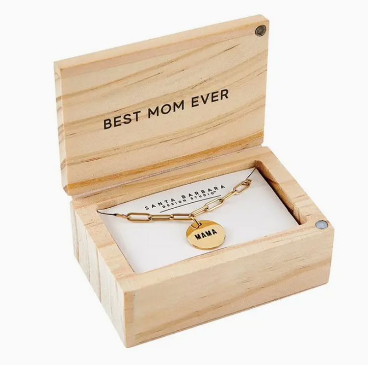 MAMA Chain Link Charm Necklace